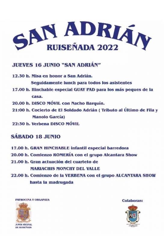 Fiestas de San Adrián 2022 – Ruiseñada