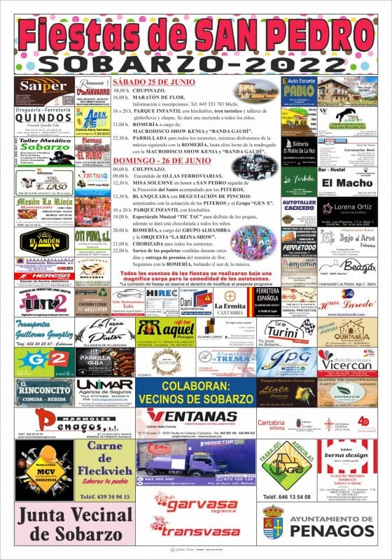 Fiestas de San Pedro 2022 – Sobarzo