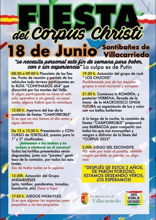 Fiestas del Corpus Christi 2022 – Santibáñez de Villacarriedo