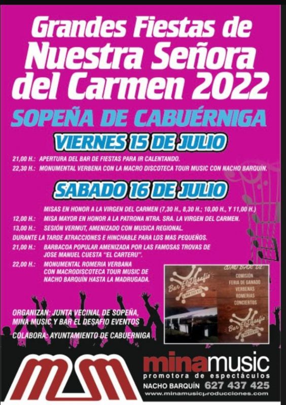 Grandes Fiesta de Nuestra Señora del Carmen – Sopeña de Cabuérniga