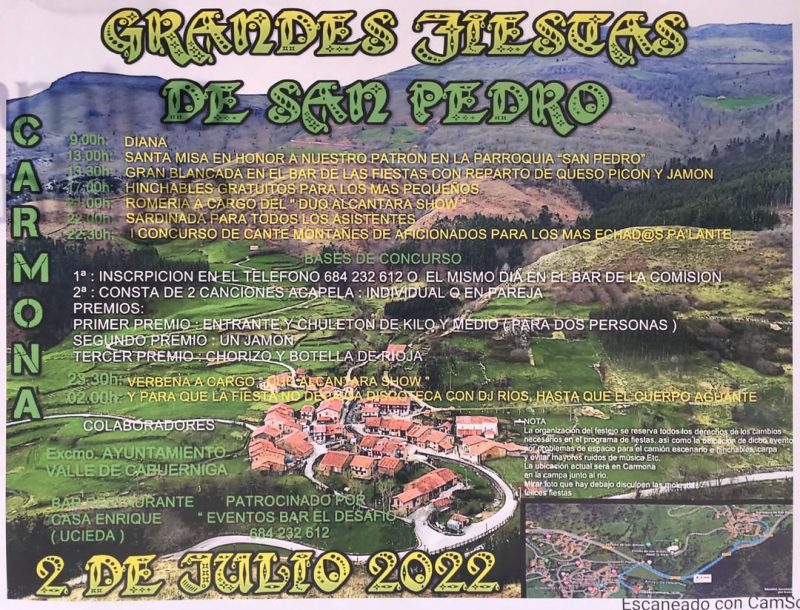Grandes Fiestas de San  Pedro 2022 – Cabuérniga