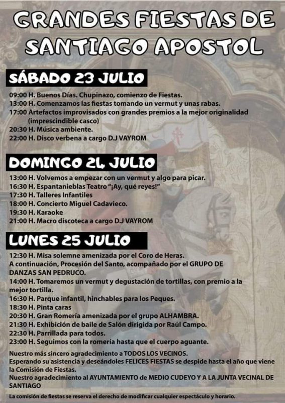 Grandes Fiestas de Santiago Apóstol 2022 – Santiago de Cudeyo