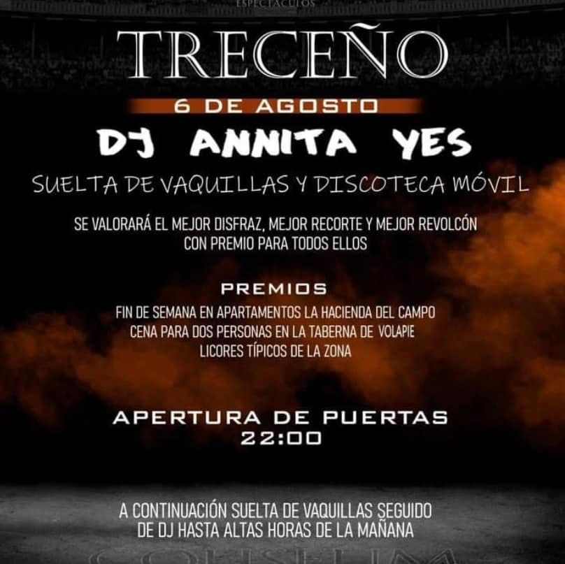 Suelta de Vaquillas y Disco Móvil – Treceño