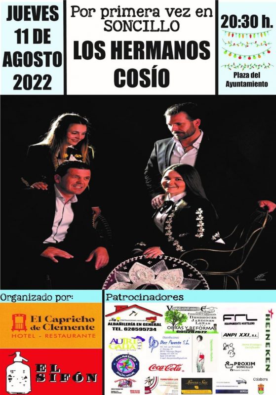 Concierto Los Hermanos Cosío – 11 de Agosto