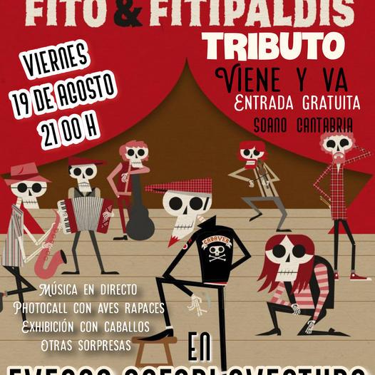 Concierto Tributo Fito and Fitipaldis – 19 Agosto