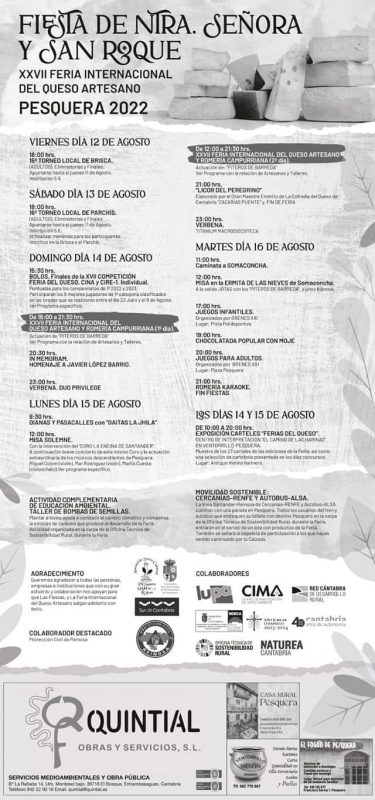 Fiesta de Nuestra Señora y San Roque 2022 – Pesquera