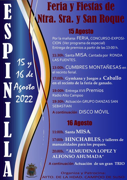 Fiestas de Nuestra Señora y San Roque 2022 – Espinilla