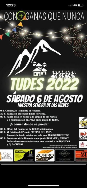 Fiestas de Nuestra Señora de las Nieves 2022 – Tudes