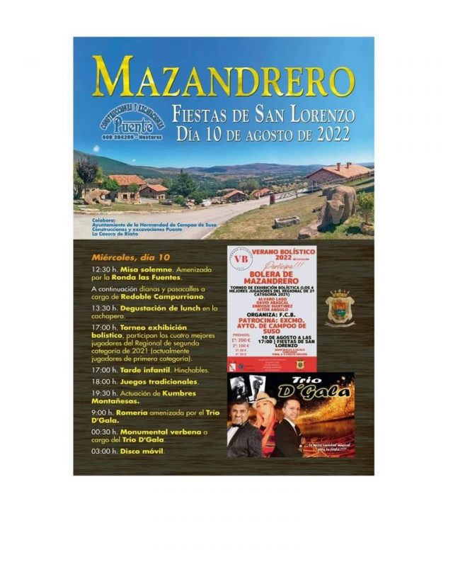 Fiestas de San Lorenzo 2022 – Mazandrero