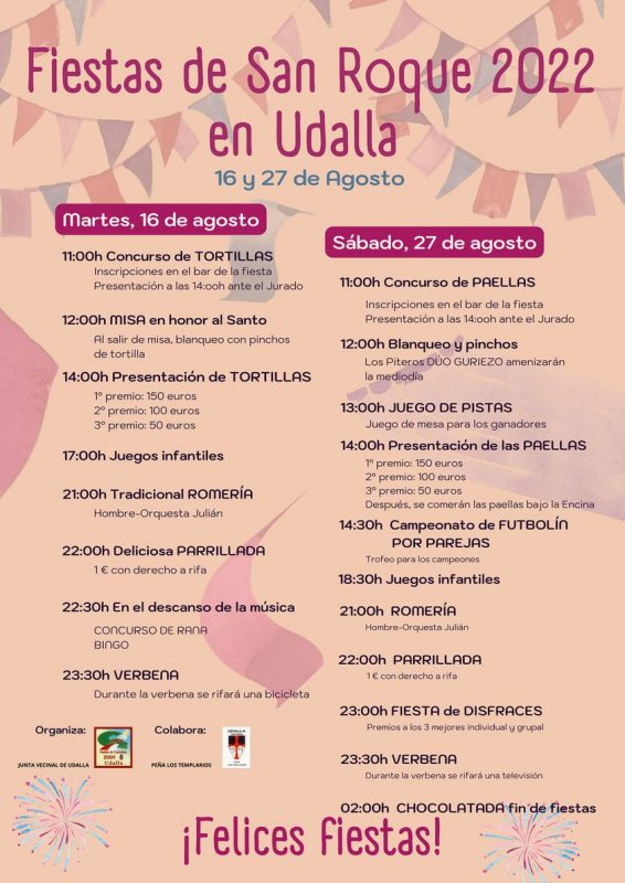Fiestas de San Roque 2022 – Udalla