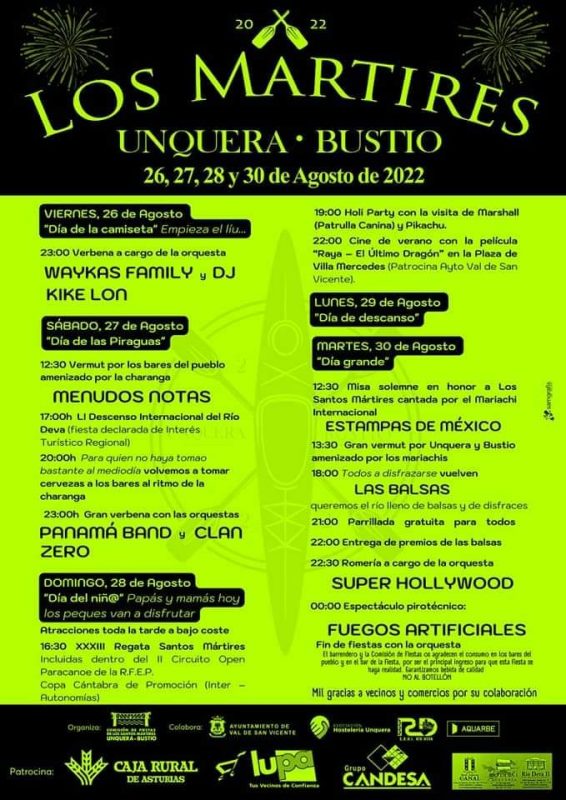 Fiestas de los Mártires 2022 – Unquera