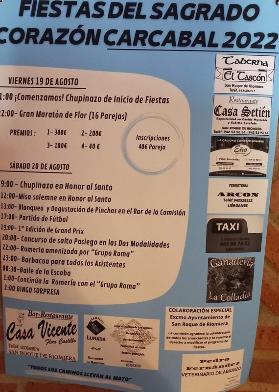 Fiestas del Sagrado Corazón 2022 – Carcabal