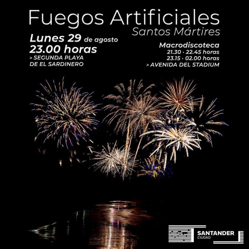 Fuegos Artificiales Santos Mártires 2022 – Santander