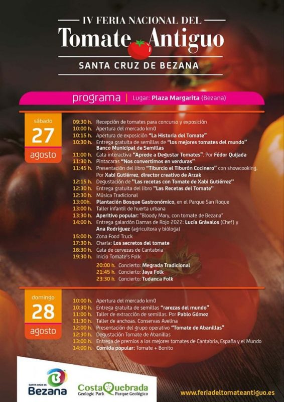 Programa IV Feria Nacional del Tomate Antiguo