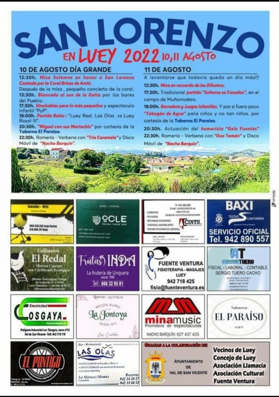 Fiestas de San Lorenzo 2022 – Luey