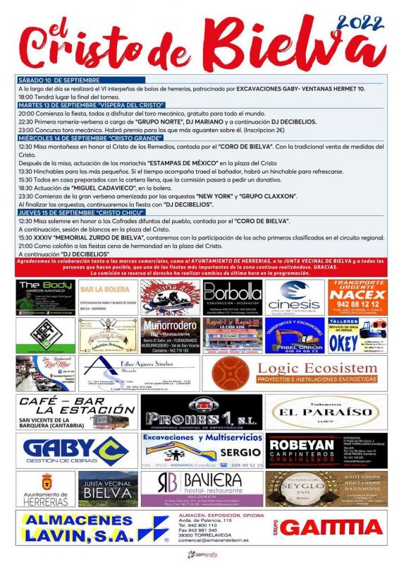 Fiestas El Cristo de Bielva 2022 – Herrerías