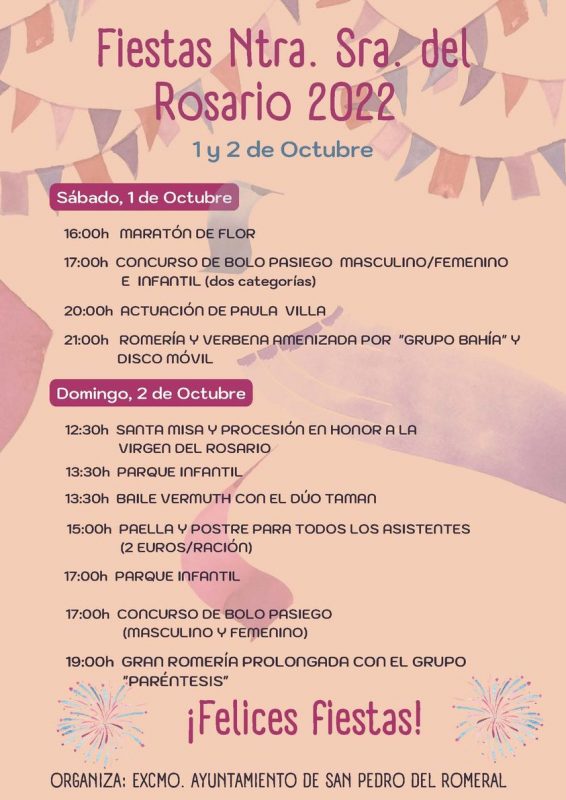 Fiestas de Nuestra Señora del Rosario 2022 – San Pedro del Romeral