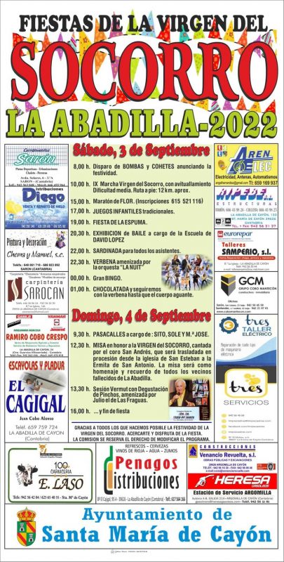 Fiestas de la Virgen del Socorro 2022 – La Abadilla