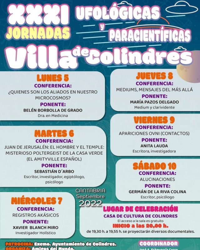 XXXI Jornadas Ufológicas y Paracientíficas – Villa de Colindres