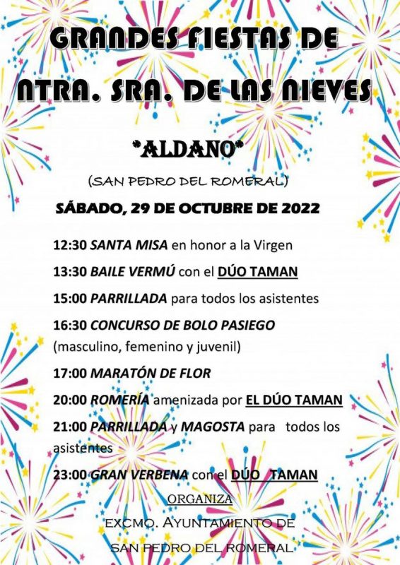 Grandes Fiestas de Ntra Sra de Las Nieves 2022 – Aldano