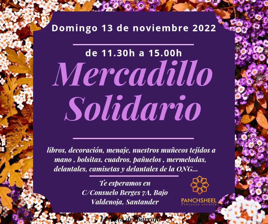 Mercadillo Solidario – 13 Noviembre