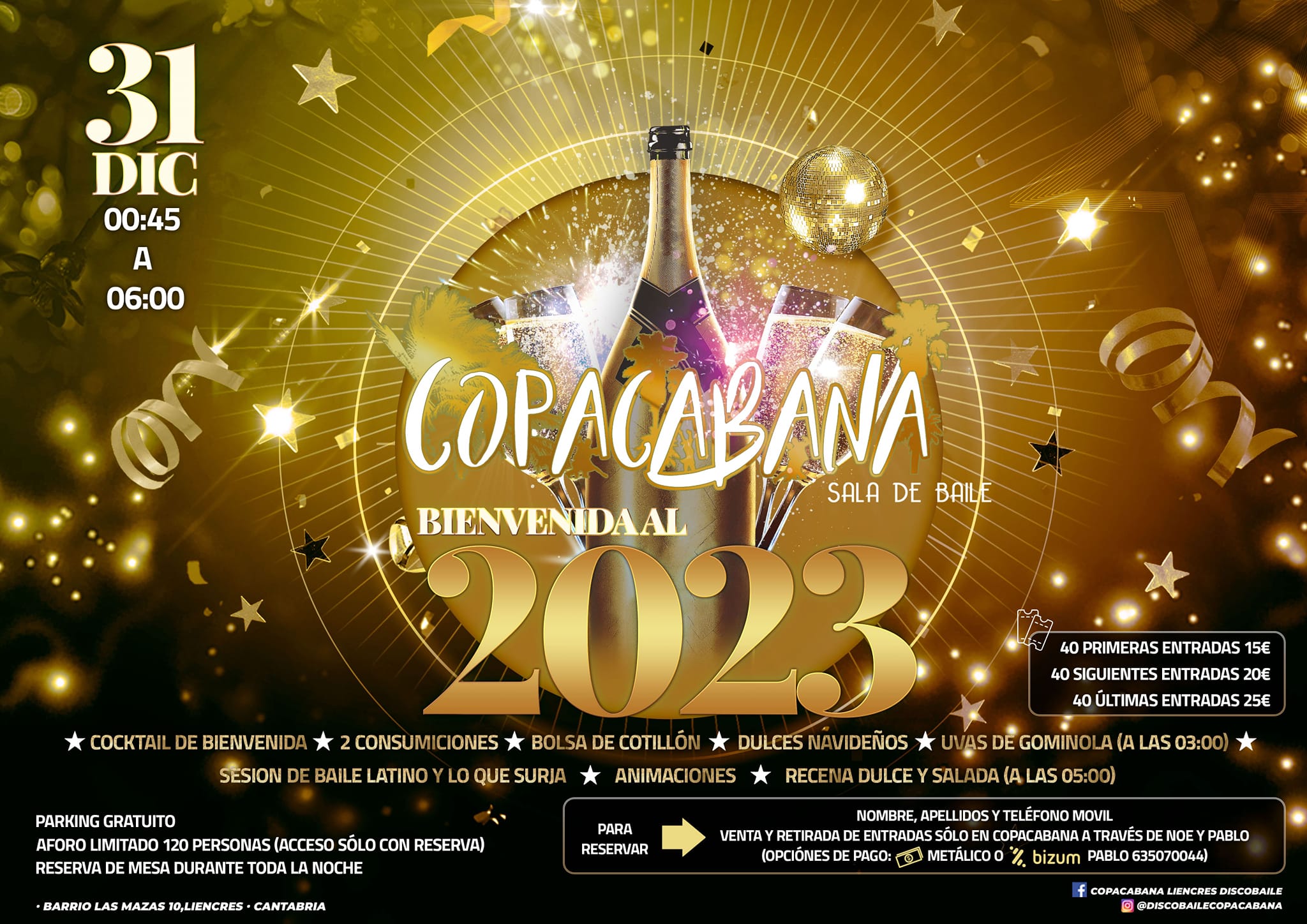 Cotillón Santander 2022 – Copacabana