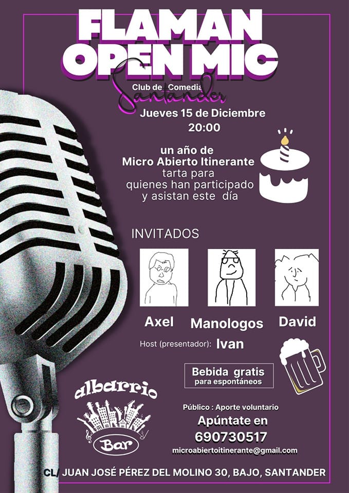 Flaman Open Mic – 15 Diciembre