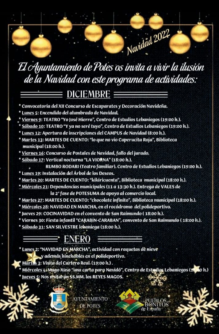 Programación Navidad Potes 2022