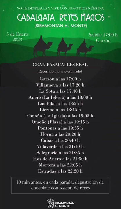 Cabalgata de Reyes 2023 – Ribamontan al monte