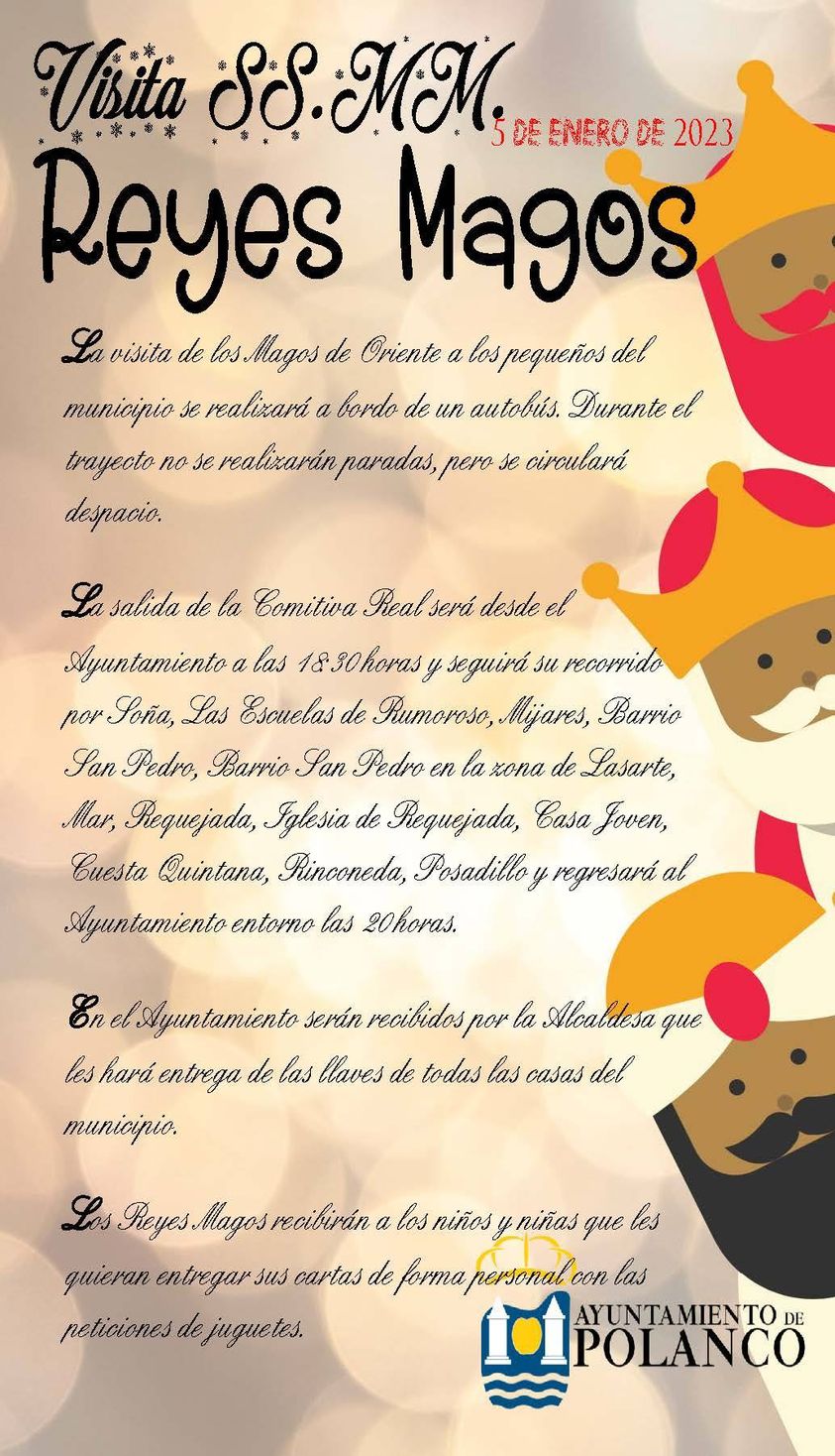 Visita Reyes Magos 2023 – Polanco