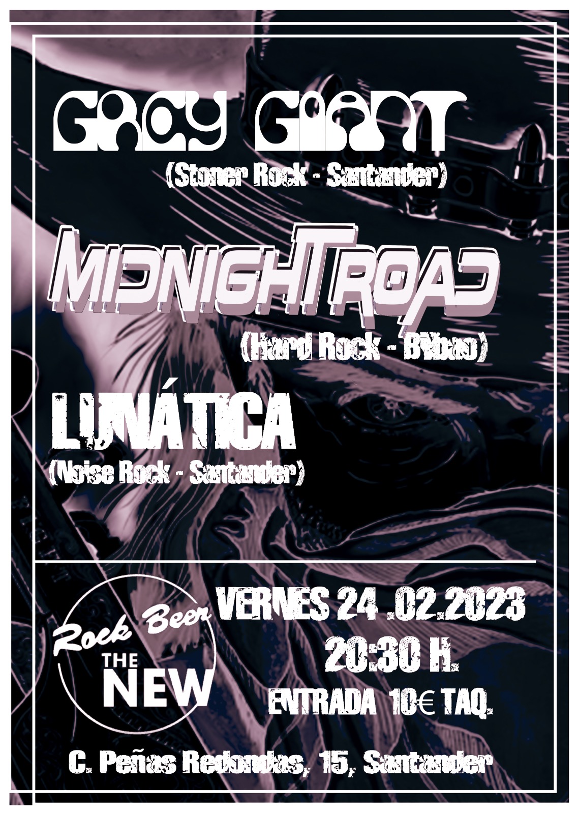 Concierto Lunática + Midnight Road + Grey Giant