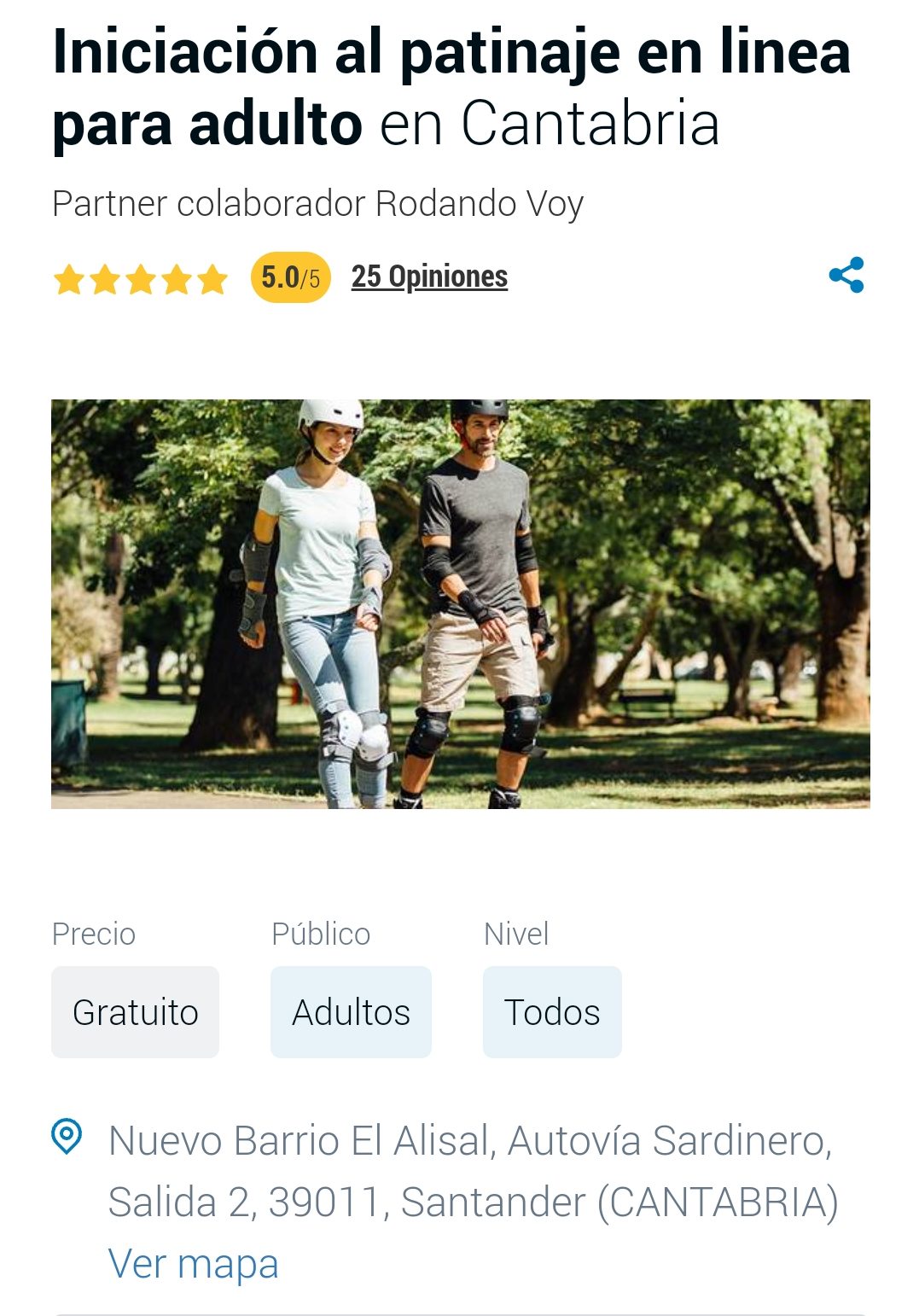 CLASE GRATUITA PATINAJE EN LÍNEA