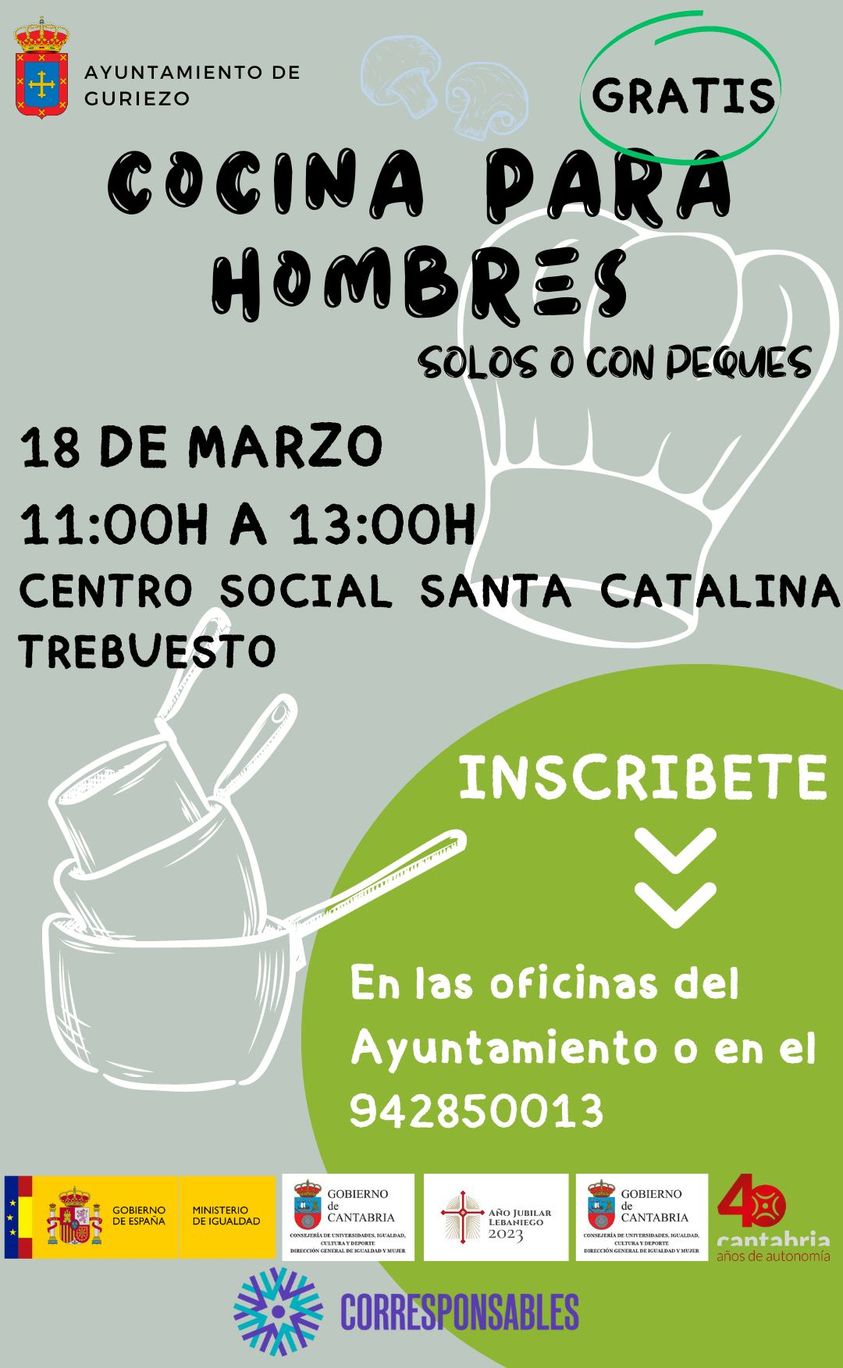 Cocina para Hombres – 18 Marzo