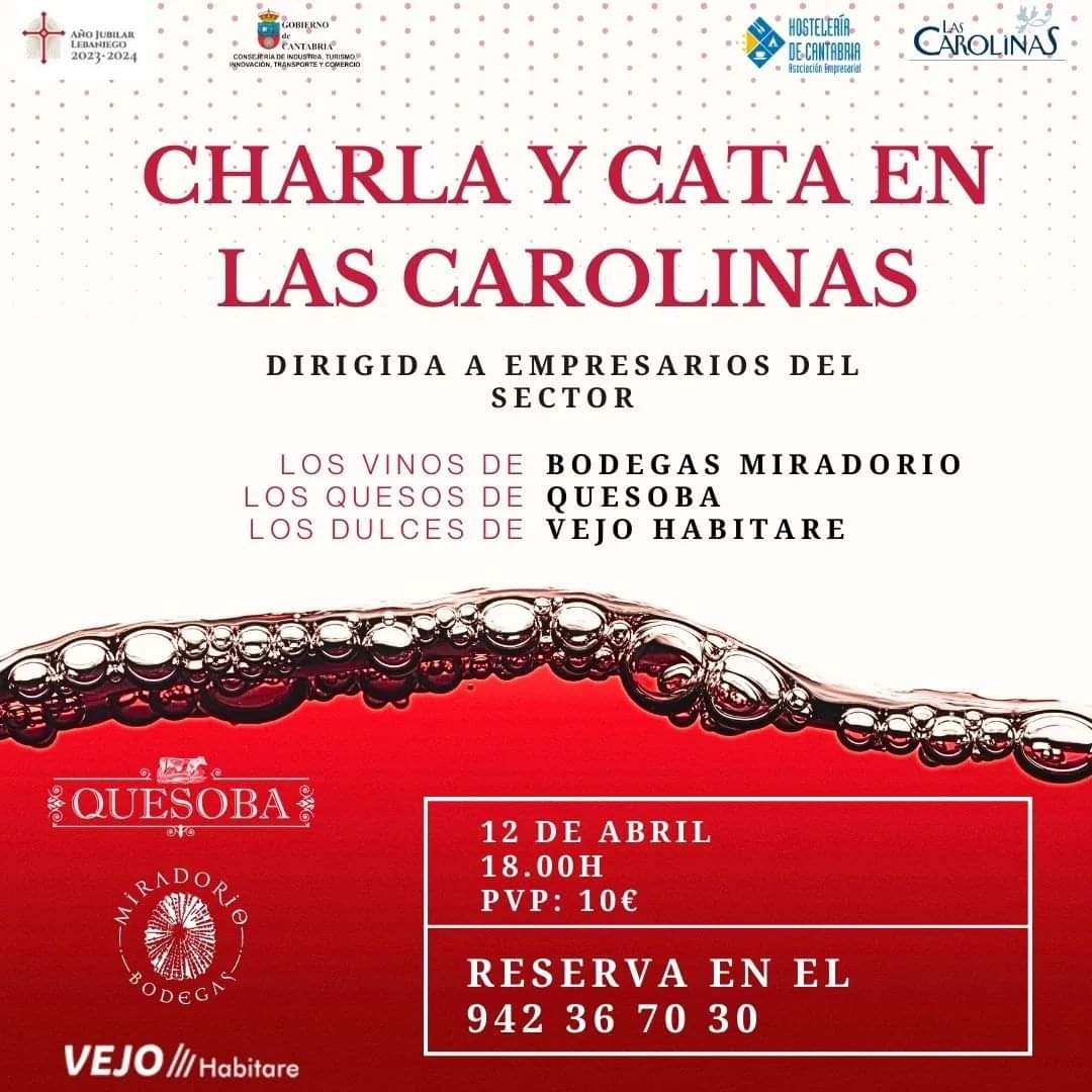 Charla y Cata Las Carolinas – 12 abril