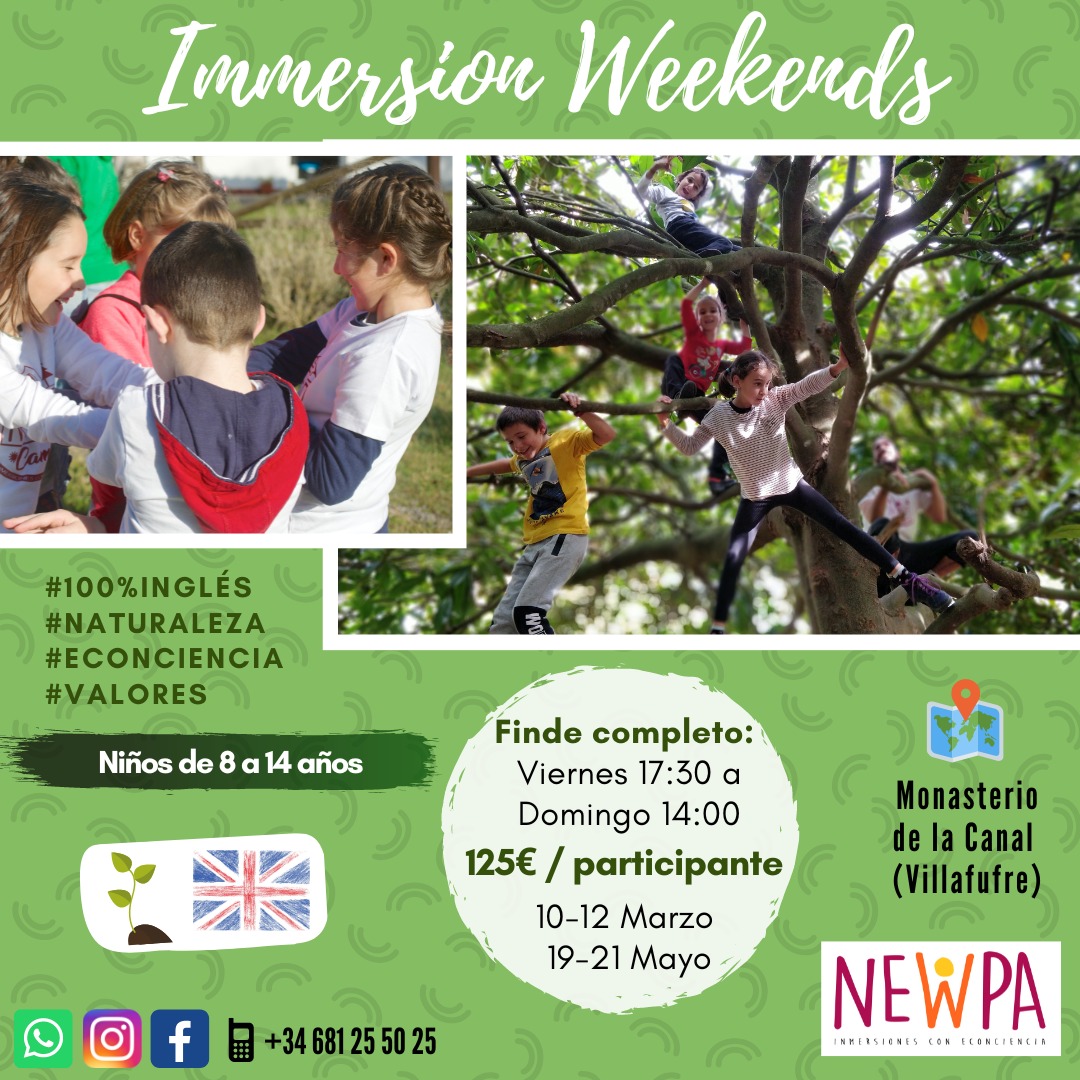 Immersion Weekends – Actividades de inmersión en inglés los fines de semana