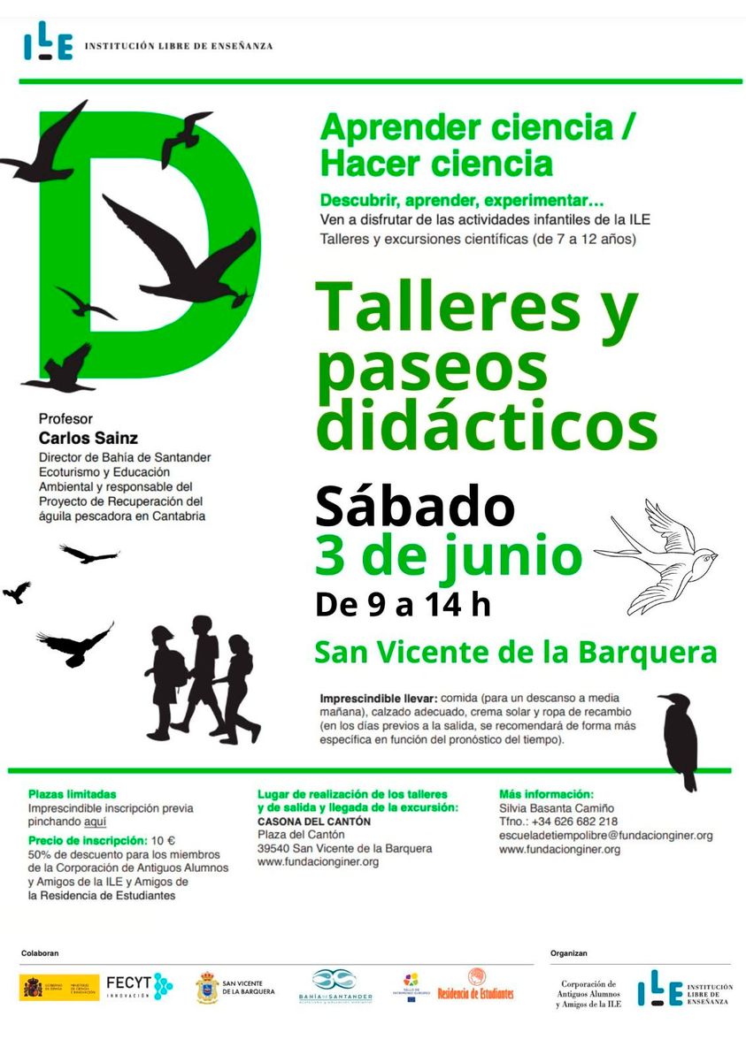 Talleres y paseos didácticos – 3 Junio