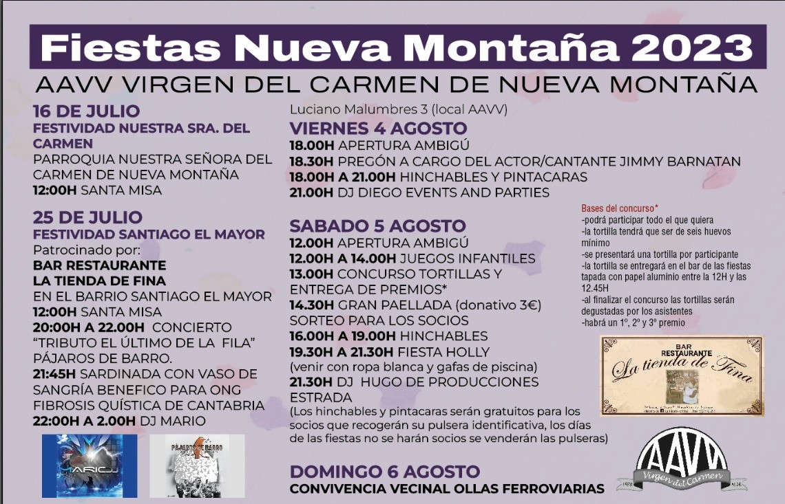 Fiestas de Nueva Montaña 2023