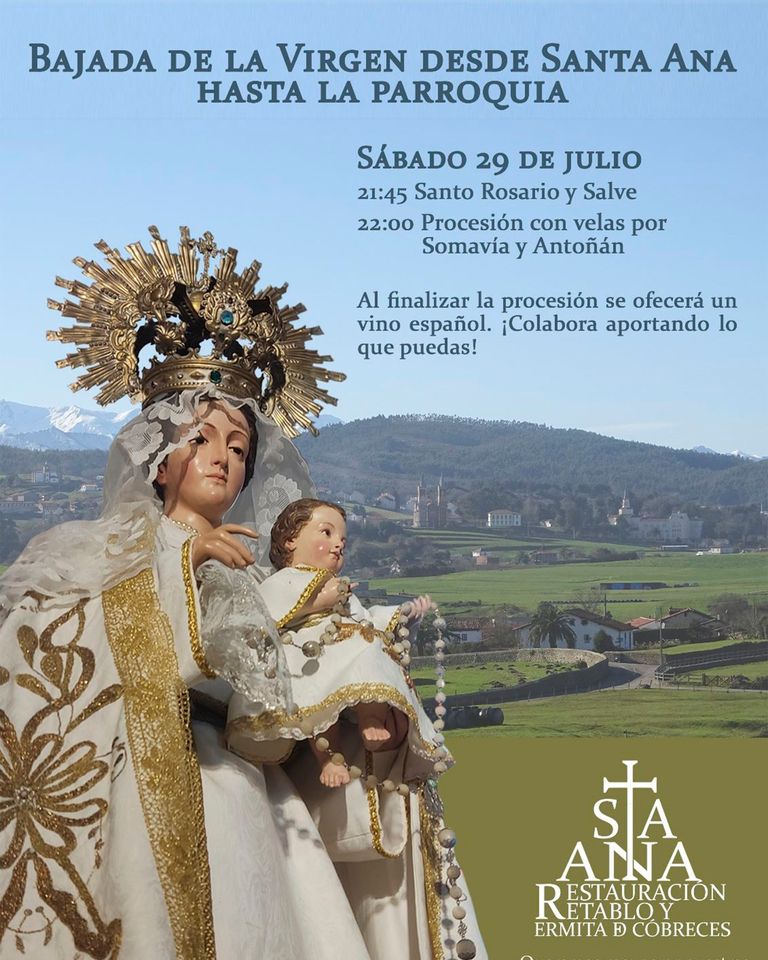 Bajada de La Virgen desde Santa  Ana hasta la Parroquia