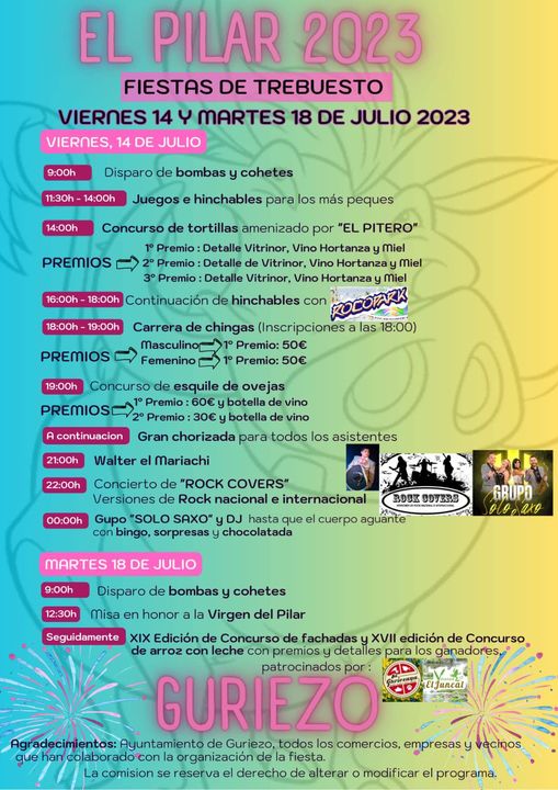 El Pilar Fiestas de Trebuesto 2023