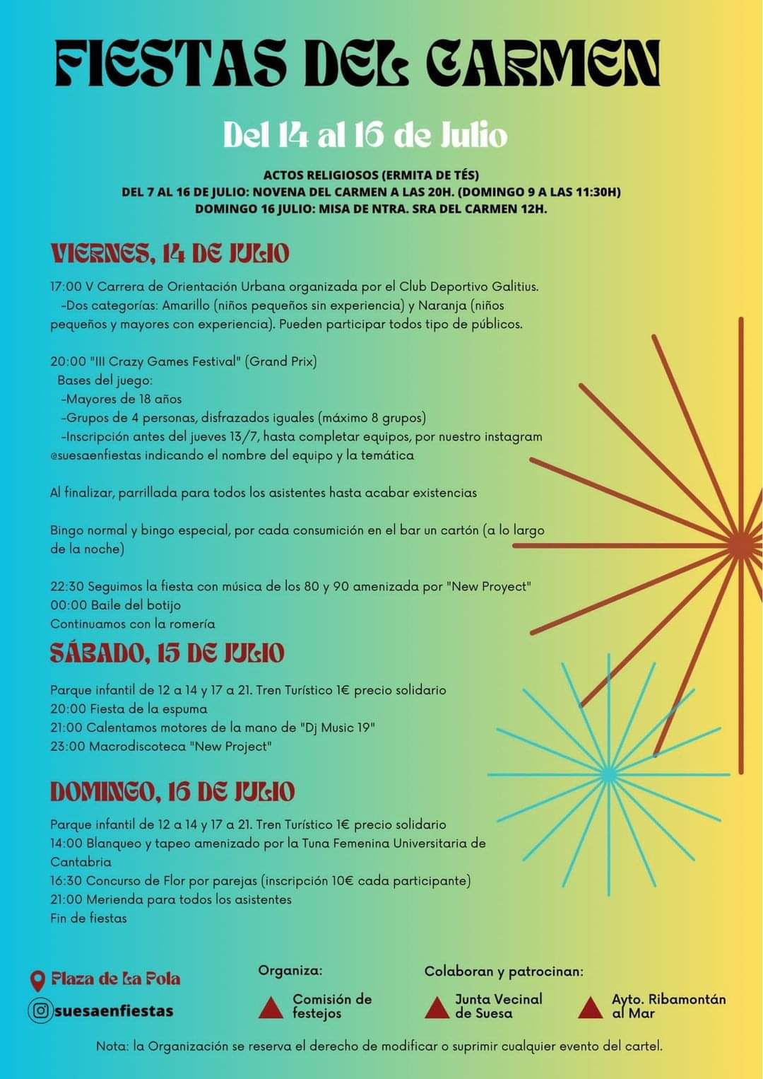 Fiestas del Carmen Suesa 2023