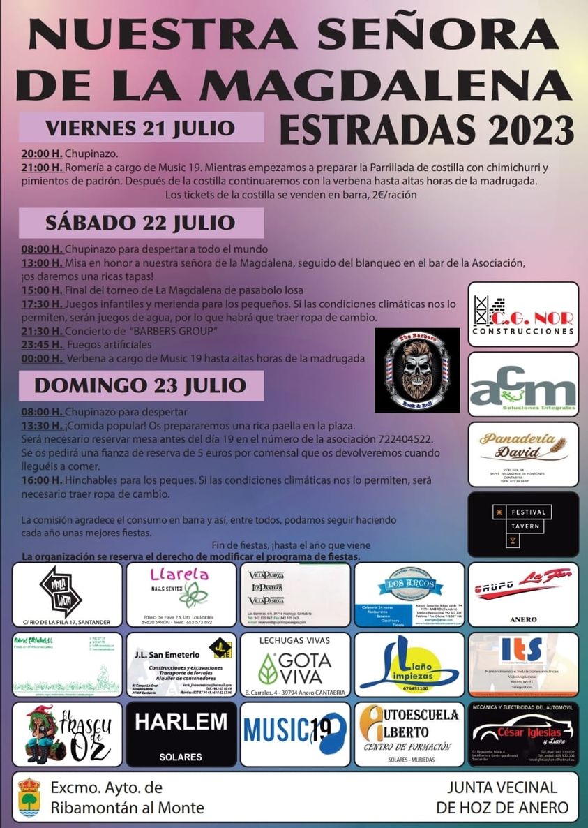 Fiestas de Nuestra Señora de la Magdalena Estradas 2023