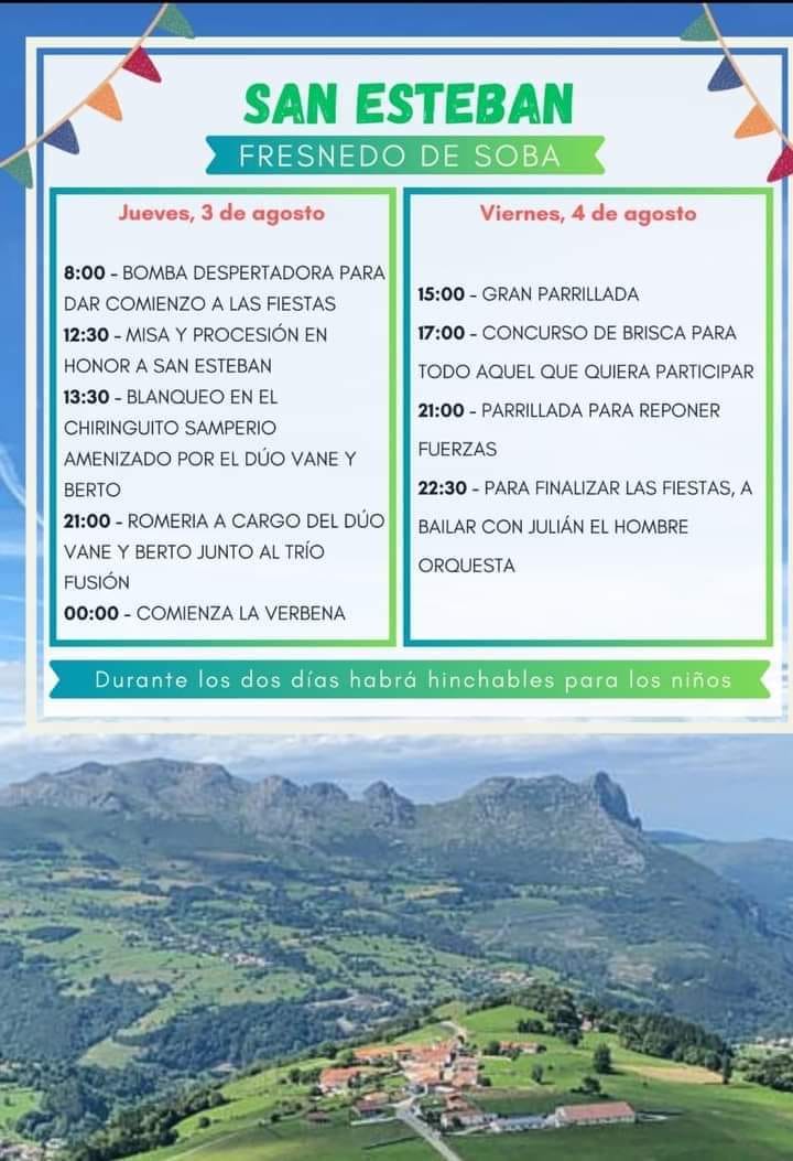 Fiestas de San Esteban – Fresnedo de Soba 2023