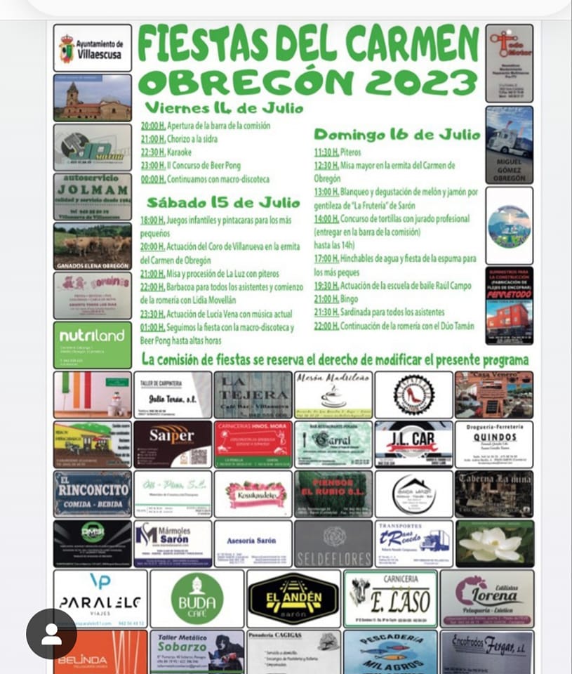 Fiestas del Carmen Obregón 2023