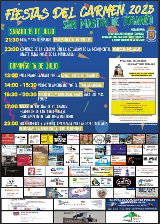 Fiestas del Carmen San Martin de Toranzo 2023
