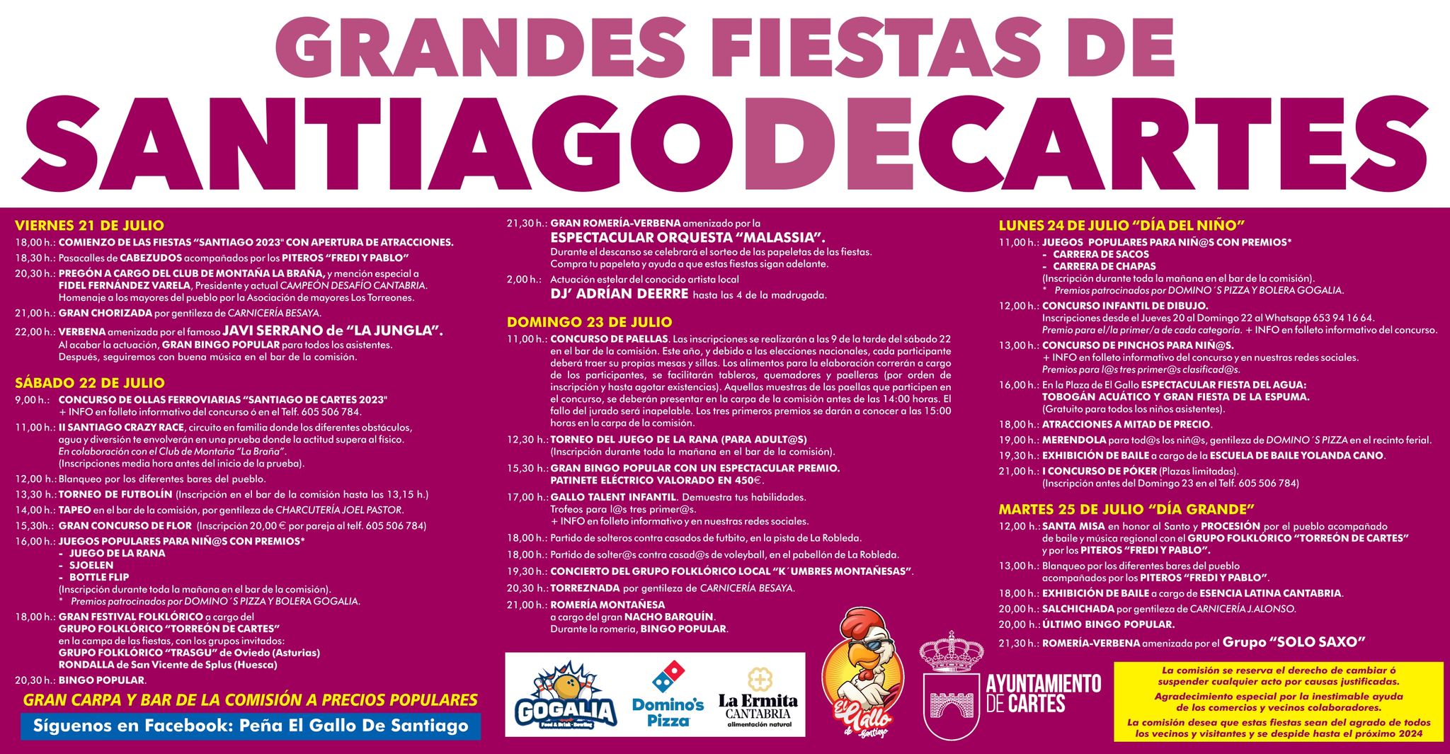 Grandes Fiestas de Santiago de Cartes 2023