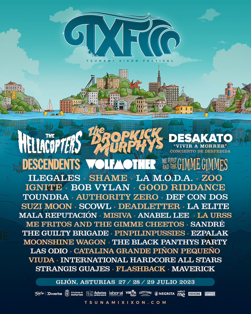 TSUNAMI XIXÓN 2023 – Cartel, Entradas