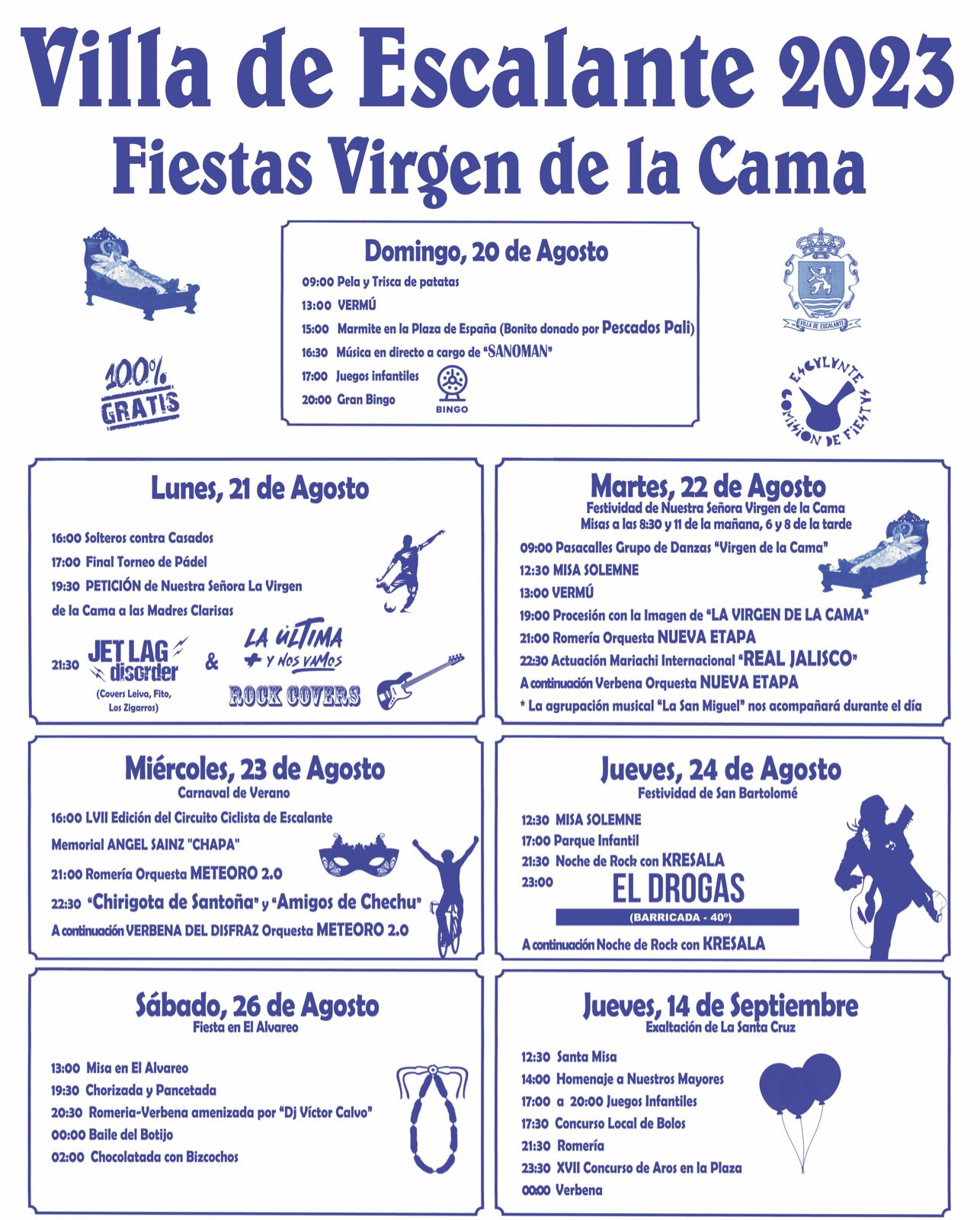 FIESTAS VIRGEN DE LA CAMA ESCALANTE