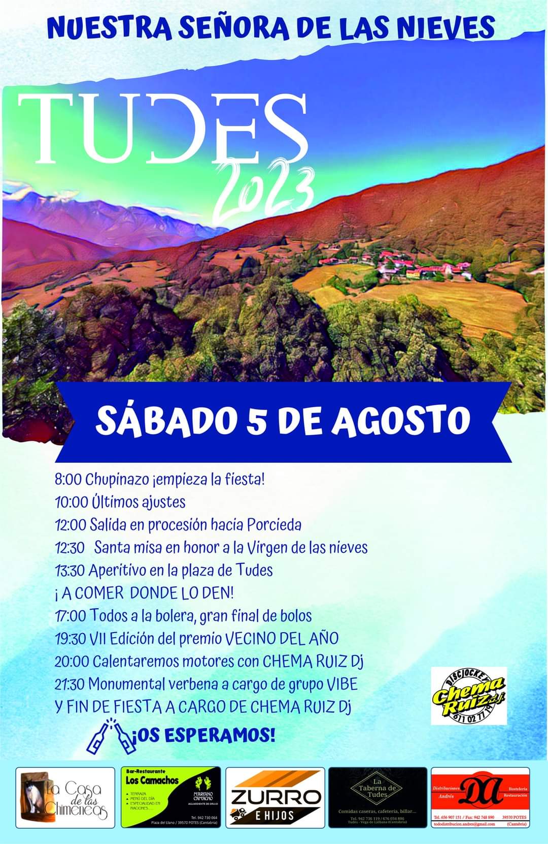 Fiestas de Nuestra Señora de Las Nieves Tudes 2023