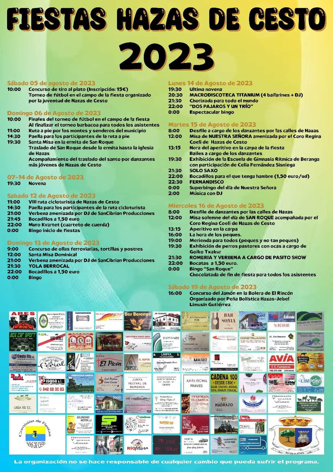 Fiestas Hazas de Cesto 2023