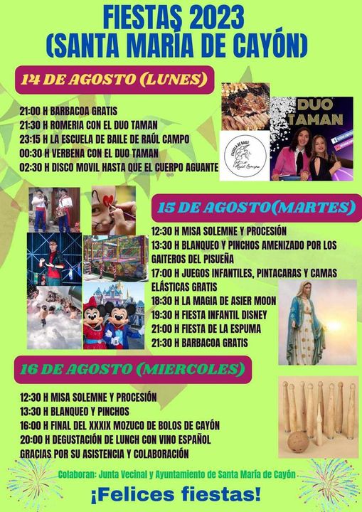 Fiestas Santa María de Cayón 2023